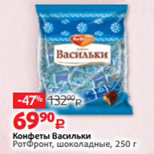 Акция - Конфеты Васильки РотФронт, шоколадные, 250 г