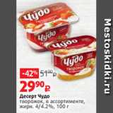 Виктория Акции - Десерт Чудо
творожок, в ассортименте,
жирн. 4/4.2%, 100 г 