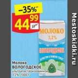 Магазин:Дикси,Скидка:Молоко ВОЛОГОДСКОЕ