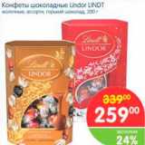 Магазин:Перекрёсток,Скидка:Конфеты шоколадные Lindor Lindt