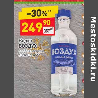 Акция - Водка Воздух 40%