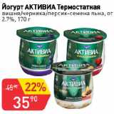 Авоська Акции - Йогурт АКТИВИА Термостатная
вишня/черника/персик-семена льна, от
2.7%