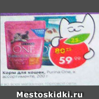 Акция - Корм для кошек Purina One