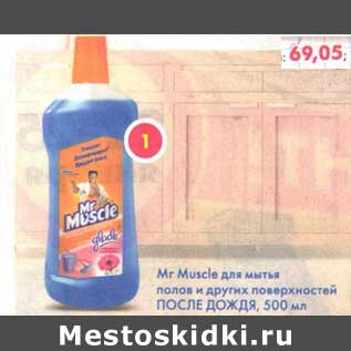 Акция - Mr Muscle для мытья полов и других поверхностей После Дождя