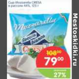 Магазин:Перекрёсток,Скидка:СЫР MOZZARELLA CIRESA 