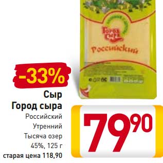 Акция - Сыр Город сыра