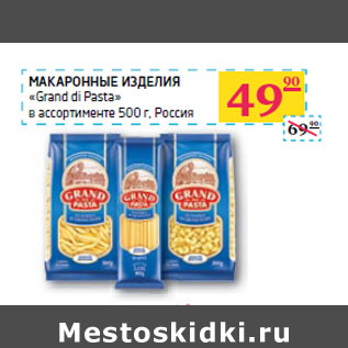 Акция - МАКАРОННЫЕ ИЗДЕЛИЯ «Grand di Pasta»