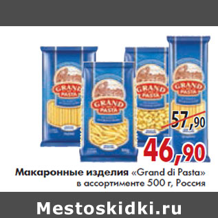 Акция - Макаронные изделия Grand di Pasta