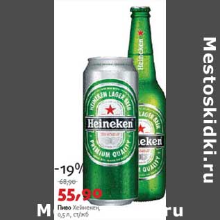 Акция - Пиво Хейнекен