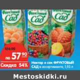 Магазин:Карусель,Скидка:Нектар и сок ФРУКТОВЫЙ САД