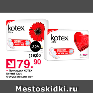 Акция - Прокладки KoTEX