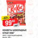 Верный Акции - КОНФЕТЫ ШОКОЛАДНЫЕ KITKAT MINI