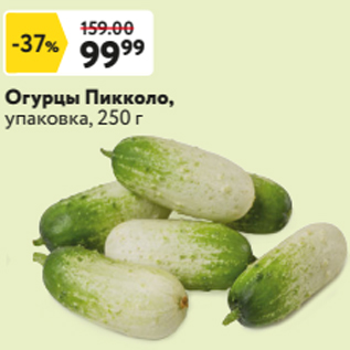 Акция - Огурцы Пикколо, упаковка, 250 г