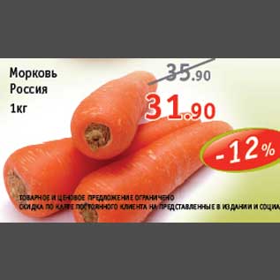Акция - Морковь Россия