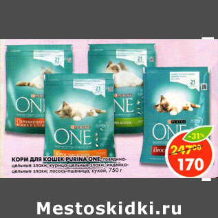 Акция - Корм для кошек Purina One