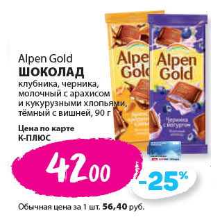 Акция - Alpen Gold ШОКОЛАД