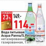 Магазин:Окей,Скидка:Вода питьевая Acqua Panna /S.Pellegrino негазированная/газированная 