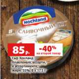 Магазин:Виктория,Скидка:Сыр Хохланд
плавленый, ассорти,
в ассортименте,
жирн. 55%, 8 х 17.5 г