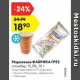 Магазин:Карусель,Скидка:Мороженое ФАБРИКА ГРЕЗ

пломбир, 15,5%
