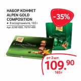 НАБОР КОНФЕТ
ALPEN GOLD
COMPOSITION