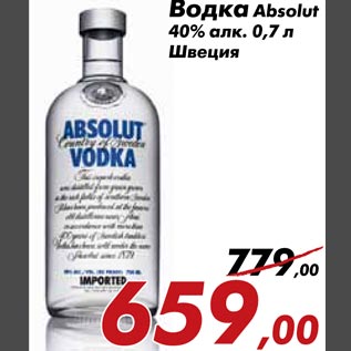 Акция - Водка Absolut