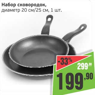 Акция - Набор сковородок, диаметр 20 см/25 см