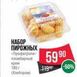 Spar Акции - Набор
пирожных
«Профитроли»
пломбирный
крем
180 г
(Хлебпром)