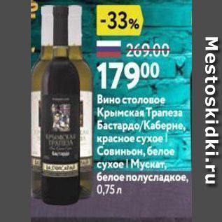 Акция - Вино столовое Крымская Трапеза