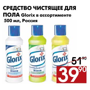Акция - Средство чистящее для пола Glorix
