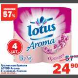Магазин:Перекрёсток,Скидка:Туалетная бумага Lotus Aroma