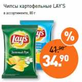 Магазин:Мираторг,Скидка:Чипсы картофельные LAY’S