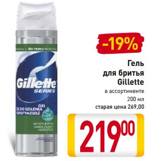 Акция - Гель для бритья Gillette