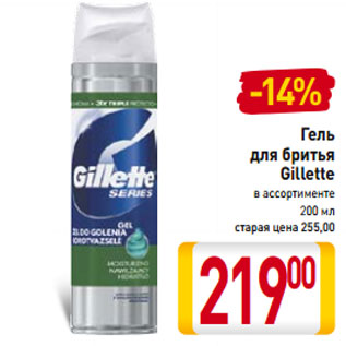 Акция - Гель для бритья Gillette