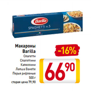 Акция - Макароны Barilla