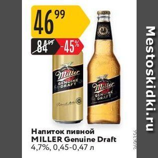 Акция - Напиток пивной MILLER