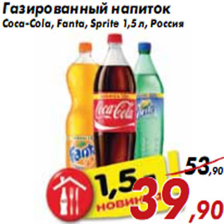 Акция - Газированный напиток Coca-Cola, Fanta, Sprite