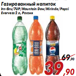 Акция - Irn-Bru/7UP/Mountain Dew/Mirinda/Pepsi Evervess