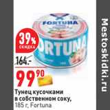 Магазин:Окей,Скидка:Тунец кусочками
в собственном соку,
185 г, Fortuna