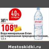 Магазин:Окей супермаркет,Скидка:Вода минеральная Evian негазированная природная столовая 