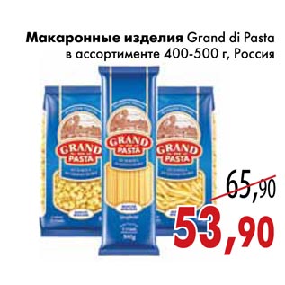 Акция - Макаронные изделия Grand di Pasta