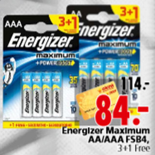 Акция - Energizer Maximum