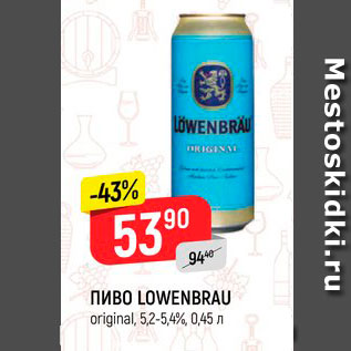 Акция - Пиво Lowenbrau
