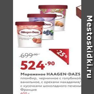 Акция - Мороженое HAAGEN-DAZS