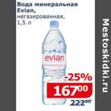 Мой магазин Акции - Вода минеральная Evian, негазированная 