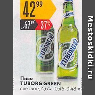 Акция - Пиво TUBORG GREEN