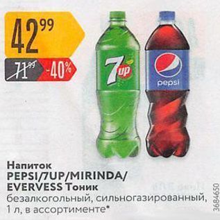 Акция - Напиток РEPSI/7UP/MIRINDA EVERVESS