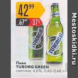 Акция - Пиво TUBORG GREEN