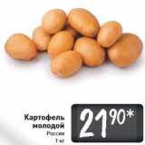 Магазин:Билла,Скидка:Картофель молодой Россия 1 кг