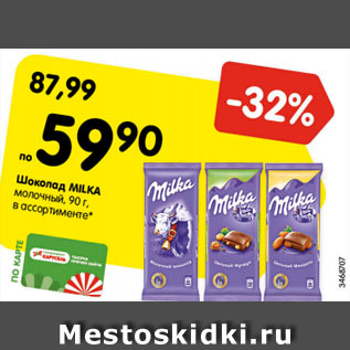 Акция - Шоколад Milka молочный