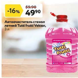 Акция - Автоочиститель стекол летний Тutti frutti Vektor